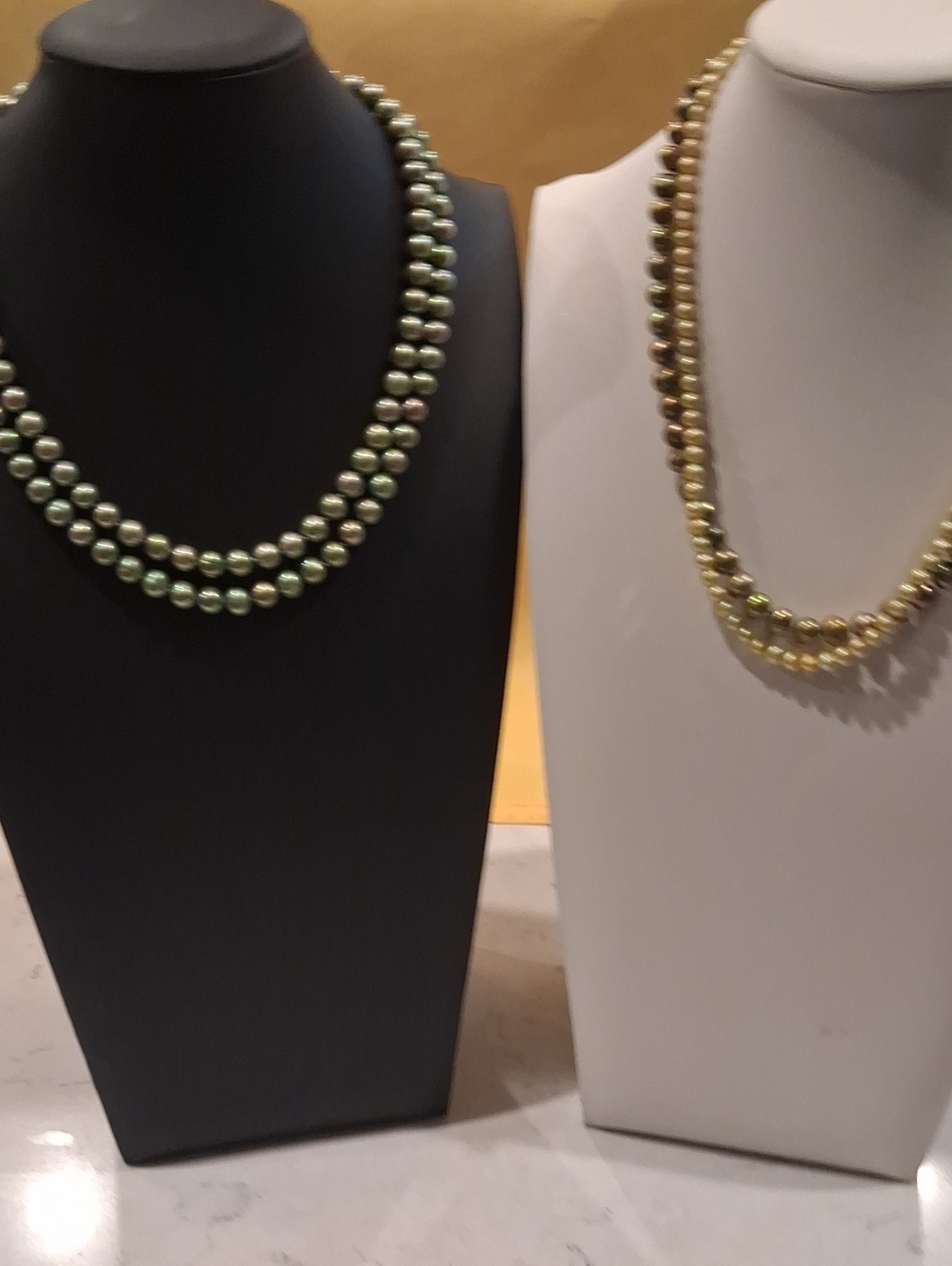 Greentone Henuine Pearl Necklaces